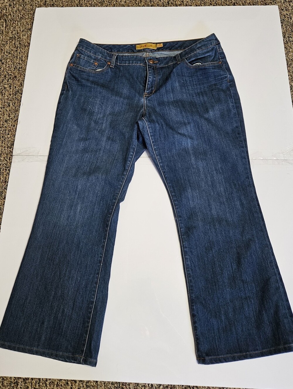 Seven7 Luxe Bootcut Medium Wash Denim Jeans Size 22 Women's